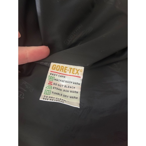 Vintage LL Bean Long Trench Coat Women's L Gore-Tex  Raincoat Black - Picture 3 of 6